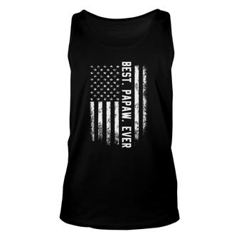 Best Papaw Ever American Flag Gift For Men Father's Day Unisex Tank Top | Mazezy UK