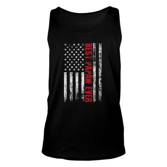 Best Papaw Ever American Flag Patriotic Dad Daddy Unisex Tank Top | Mazezy UK
