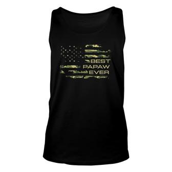 Best Papaw Ever Camo America Flag Gift For Men Father's Day Unisex Tank Top | Mazezy CA