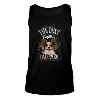 Mens Best Papillon Dad Ever Continental Toy Spaniel Vintage Tank Top | Mazezy