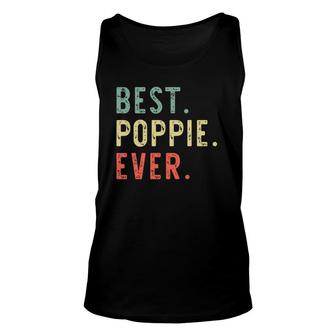 Best Poppie Ever Cool Funny Vintage Father's Day Gift Unisex Tank Top | Mazezy UK