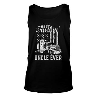 Best Truckin Uncle Ever American Flag Father's Day Unisex Tank Top | Mazezy DE