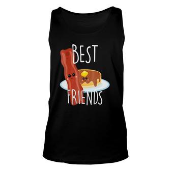 Bestie Cute Food Bff Best Friend Pancakes Bacon Weird Unisex Tank Top | Mazezy