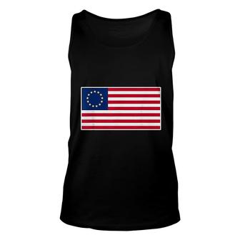 Betsy Ross Flag 1776 Early American Unisex Tank Top | Mazezy