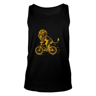 Bicycling Lion Lion Lover Bike Gift Unisex Tank Top | Mazezy
