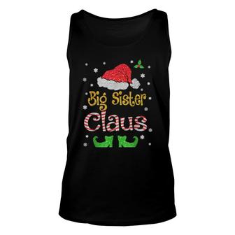 Big Sister Claus Christmas Pajama Family Matching Xmas Unisex Tank Top | Mazezy