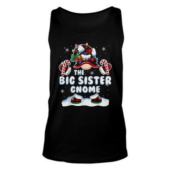Big Sister Gnome Family Matching Group Christmas Outfits Unisex Tank Top | Mazezy