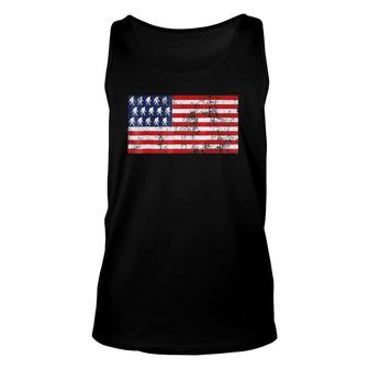 Bigfoot 4Th Of July S Patriotic Usa Flag Distressed Unisex Tank Top | Mazezy