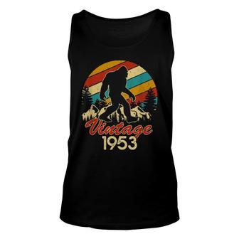 Mens Bigfoot Born In 1953 Birthday Vintage Sasquatch Made In 1953 Tank Top | Mazezy