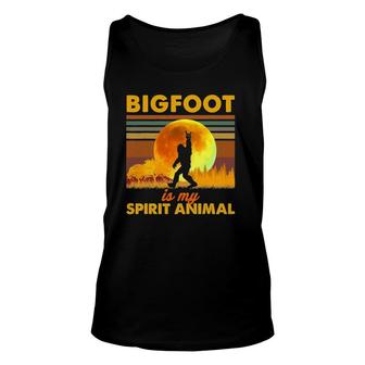 Bigfoot Is My Spirit Animal Funny Sasquatch Men Women Unisex Tank Top