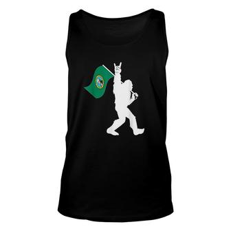 Bigfoot Rock And Roll State Of Washington Unisex Tank Top | Mazezy