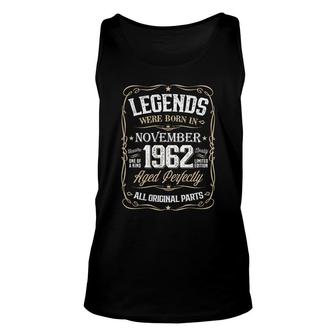Birthday Awesome Legends Were Born In 1962 November Unisex Tank Top | Seseable UK