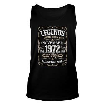 Birthday Awesome Legends Were Born In 1972 November Unisex Tank Top | Seseable UK