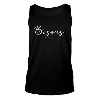 Bisous French Kisses Paris Gift Unisex Tank Top | Mazezy