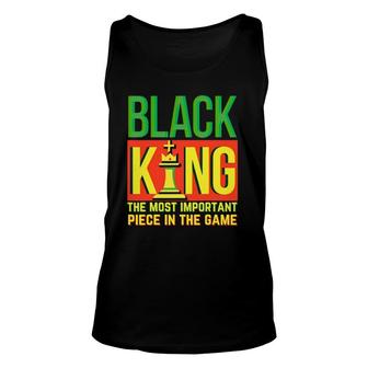 Black Dad Father's Day Juneteenth Black King Most Important Unisex Tank Top | Mazezy