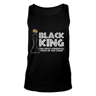 Black King The Most Powerful Piece In The Game V2 Unisex Tank Top - Thegiftio UK