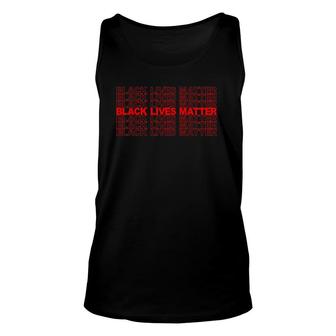 Black Lives Matter Repeating Red Text Unisex Tank Top | Mazezy