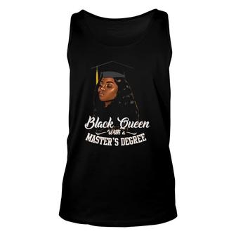 Black Queen Master's Degree African American Graduation Unisex Tank Top | Mazezy
