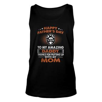 Black Russian Terrier Dog Dad Happy Father's Day Unisex Tank Top | Mazezy