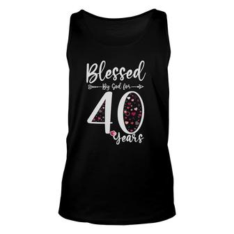 Blessed By God For 40 Years Old 40Th Birthday Tank Top | Mazezy