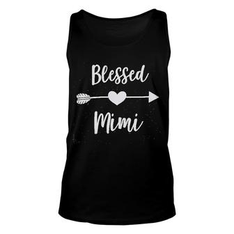 Blessed Mimi Women Grandma Cute Heart Graphic Tops Fall Unisex Tank Top - Thegiftio UK