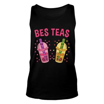 Boba Bes Teas Besties Cute Bubble Tea Best Friends Unisex Tank Top | Mazezy