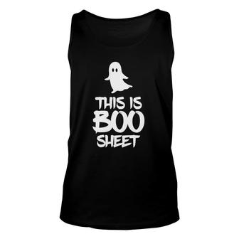 Womens This Is Boo Sheet Halloween Scary Ghost Costume Tank Top | Mazezy