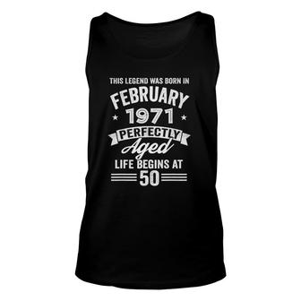 Born February 1971 51St Bithday Gift Made In 1971 51 Years Unisex Tank Top | Mazezy