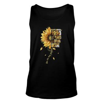 Born In September 1998 Sunflower 24Th Birthday 24 Years Old Unisex Tank Top | Mazezy