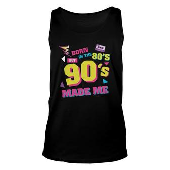 Born In The 80S But 90S Made Me Graphic Plus Size Vintage Unisex Tank Top | Mazezy