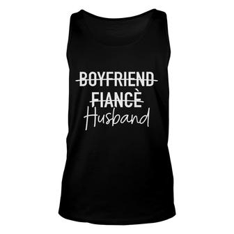 Boyfriend Fiance Husband Wedding Just Married Unisex Tank Top - Thegiftio