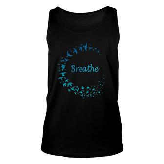 Breathe Gym Yoga Gift Just Breathe Inhale Exhale Unisex Tank Top | Mazezy
