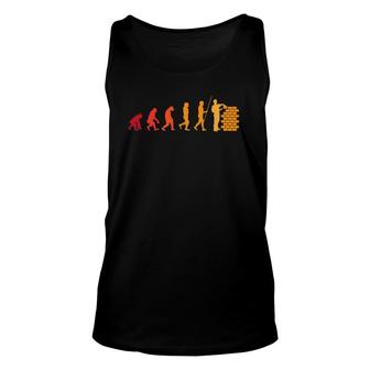 Bricklayer Evolution Funny Wall Builder Gift Unisex Tank Top | Mazezy