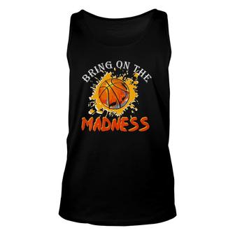 Womens Bring On The Madness College March Basketball Madness Tank Top | Mazezy