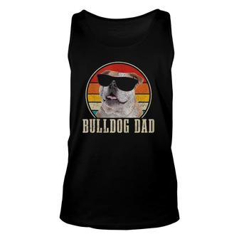 Mens Bulldog Dad Vintage Sunglasses Dog English Bulldog Tank Top | Mazezy UK