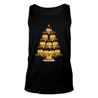 Burgers Xmas Lighting Santa Burgers Christmas Unisex Tank Top | Mazezy