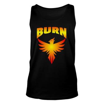 Burn Phoenix Firebird Unisex Tank Top | Mazezy