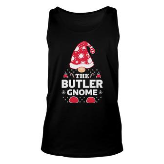 Butler Christmas Holiday Celebration Gnome Unisex Tank Top | Mazezy