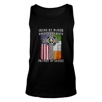 By Blood American By Birth Patriot By Choice Unisex Tank Top | Mazezy
