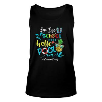 Bye Bye School Hello Pool Lunch Lady Squad Teacher Off Duty Unisex Tank Top - Thegiftio UK