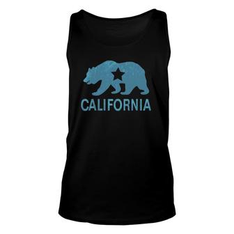 California Souvenir Distressed Bear Gift Unisex Tank Top | Mazezy