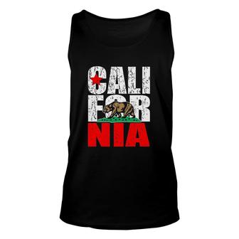 California State Flag Bear Unisex Tank Top | Mazezy
