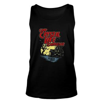 Camp Crystal Lake Counselor Retro 80S Horror Unisex Tank Top - Thegiftio UK