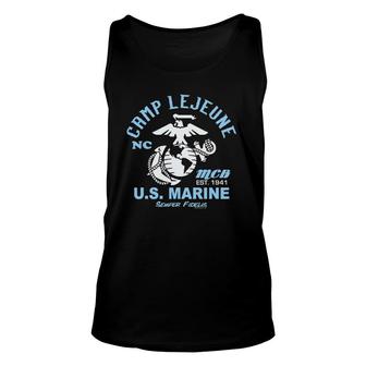 Camp Lejeune US Marine United States Marine Corps Unisex Tank Top | Mazezy DE