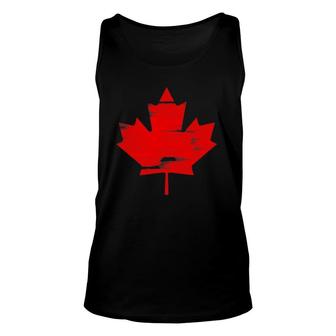 Canada Maple Leaf National Symbol Canadian Pride Gift Unisex Tank Top | Mazezy