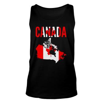 Canadian Gift - Canada Country Map Flag Unisex Tank Top | Mazezy