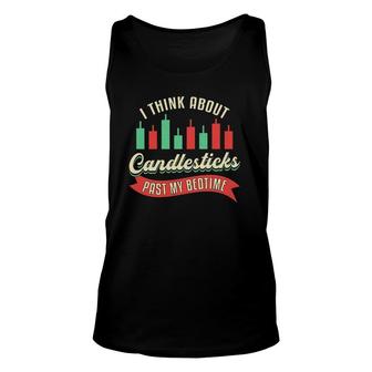 Candlesticks Past My Bedtime Trading Trader Stock Market Unisex Tank Top | Mazezy