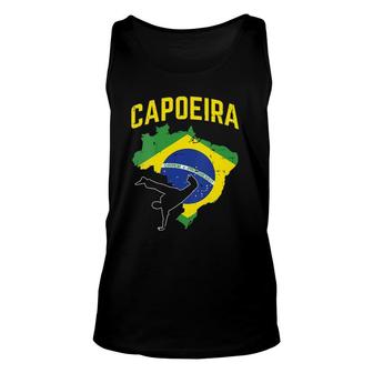 Womens Capoeira Brazil Flag Afro Brazilian Martial Arts Dance V-Neck Tank Top | Mazezy