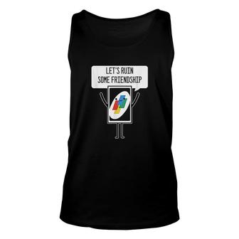 Card Game Uno Funny Unisex Tank Top - Thegiftio UK