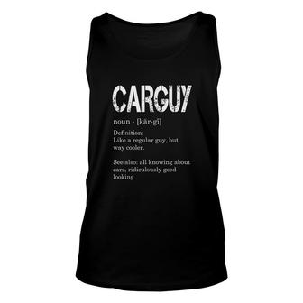 Carguy Definition Funny Car Lover Gift Unisex Tank Top - Thegiftio UK